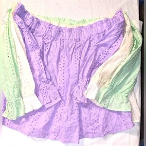 Marci Eyelet Off Shoulder Women's Tops